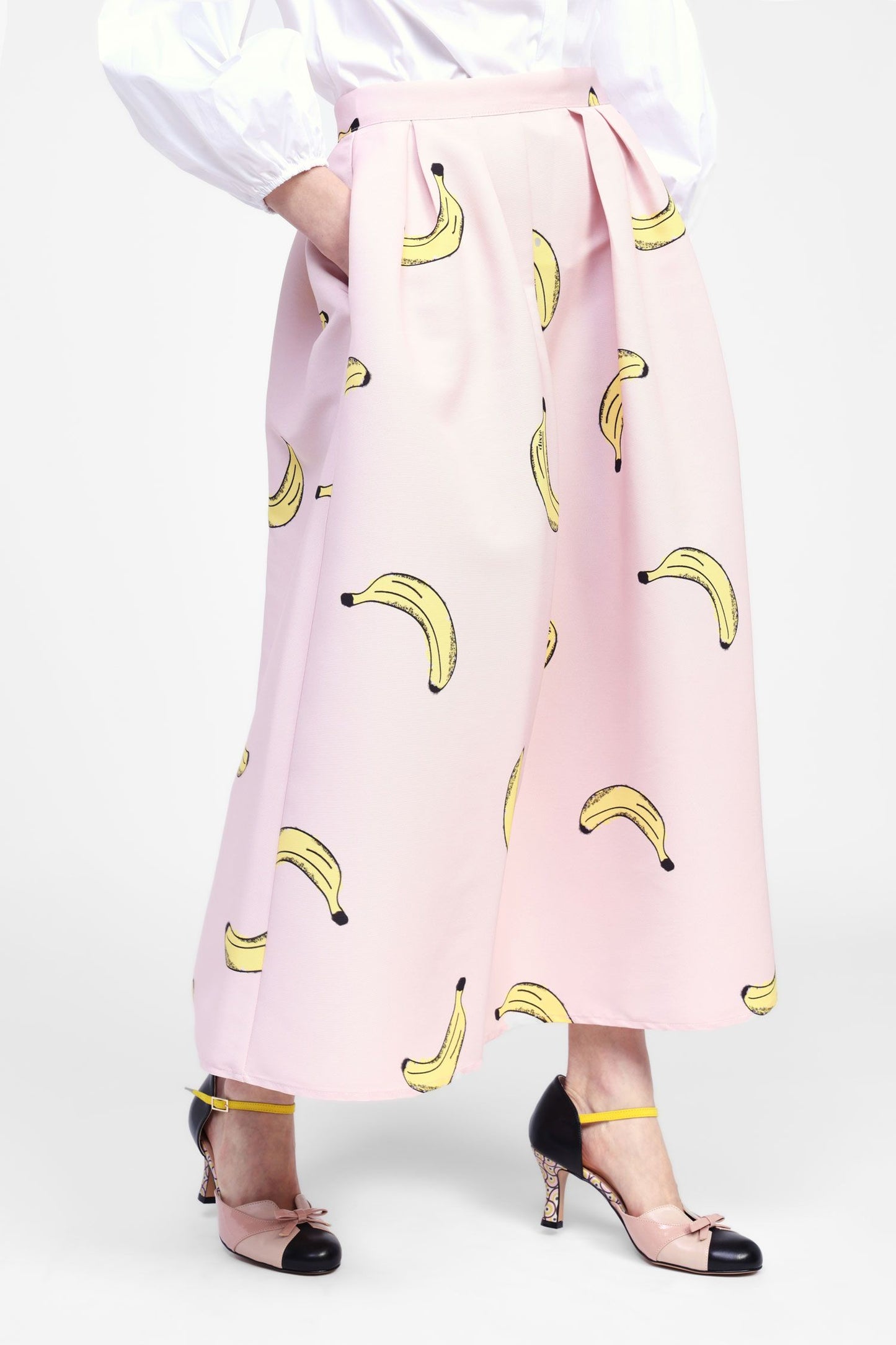 Gonna lunga con stampa fruttata