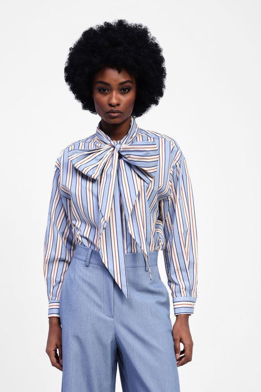 Camicia con fiocco e righe