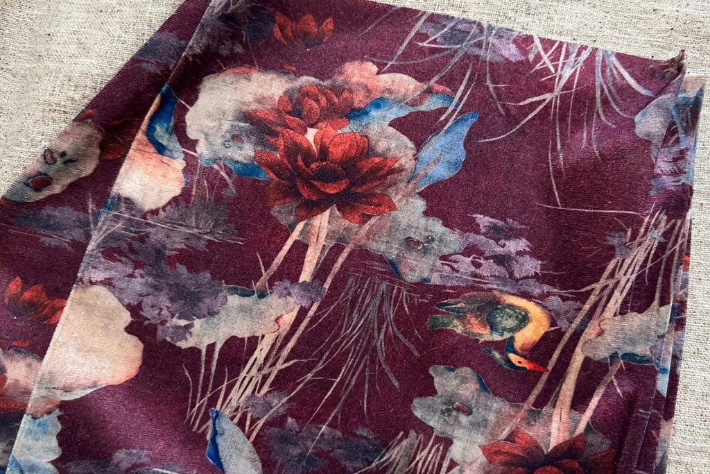 Kimono Floreale Bordeaux Loto -
