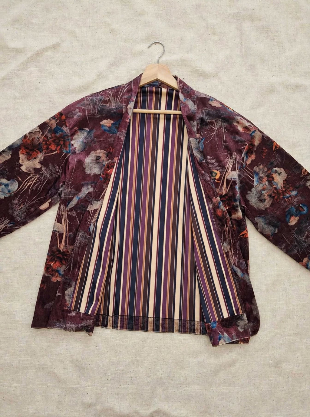 Kimono Floreale Bordeaux Loto -