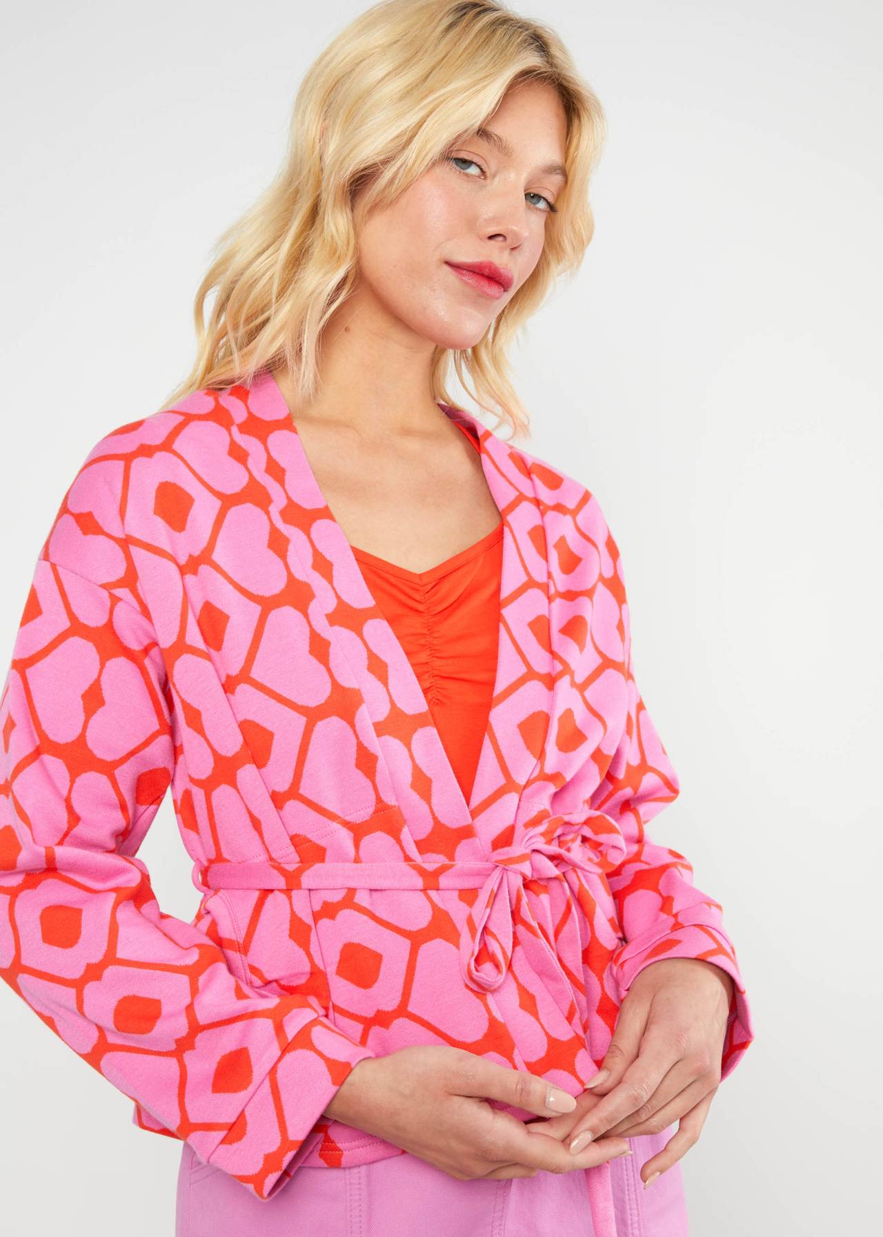 Pink Red Kimono
