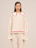 Blusa Pigiama Crema Offduty