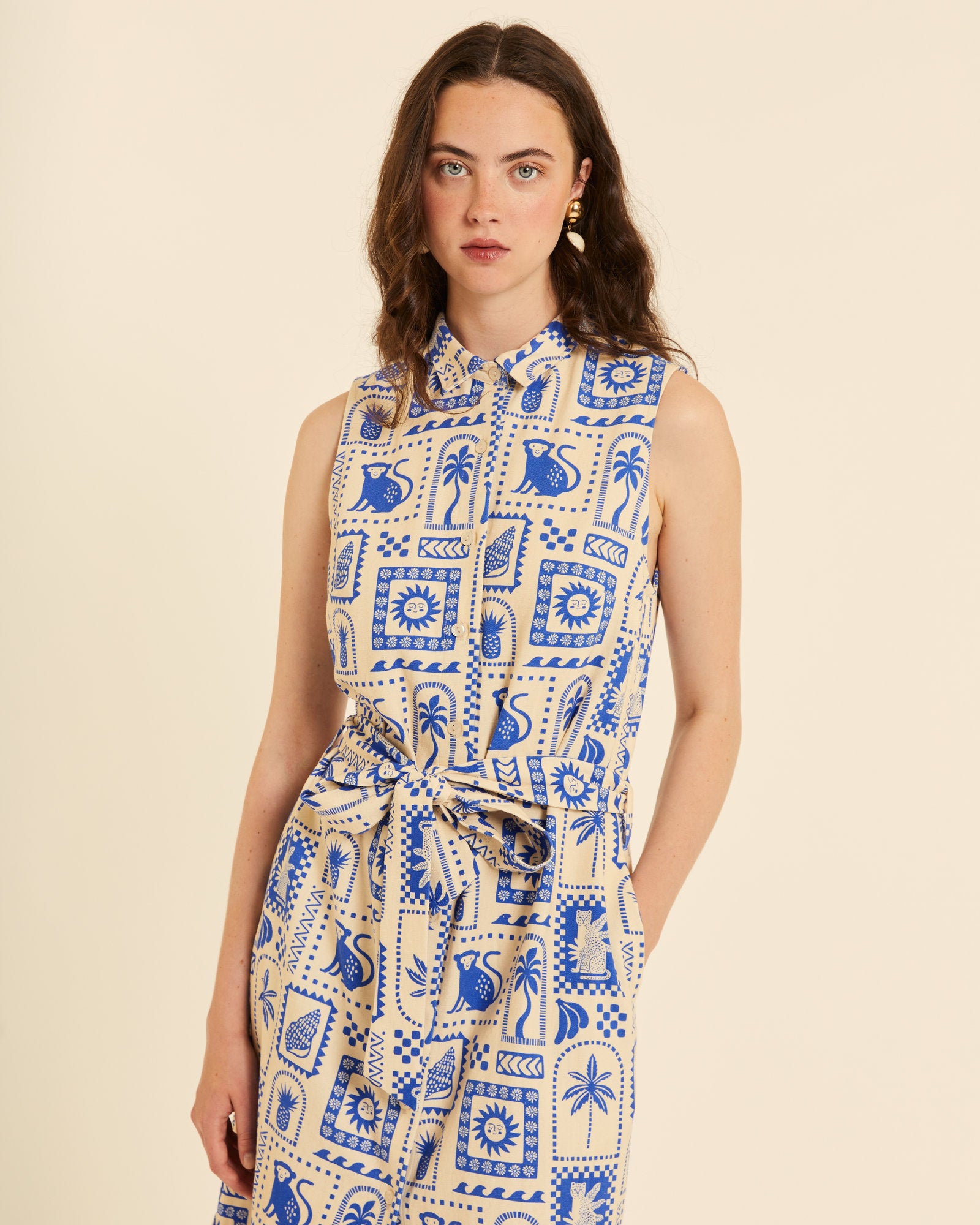 Vestido abotonado Morocco