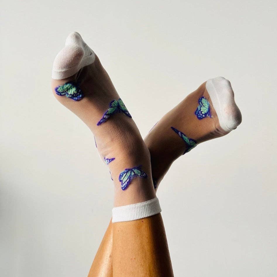 Cynthia calzino farfalla fantasia