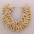 Collana Zigzag Cordoncino: Tortora