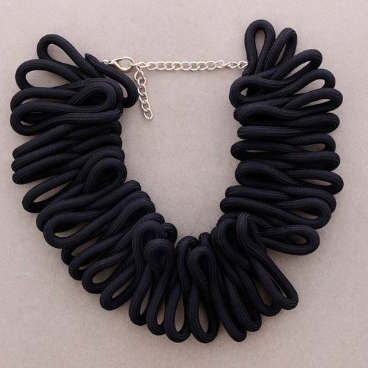 Collana Zigzag Cordoncino: Nero