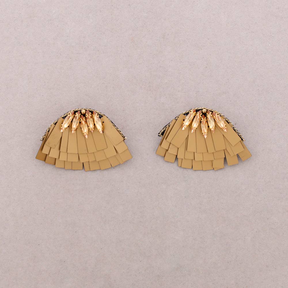 Orecchini Ventaglio Paillettes: Dorado