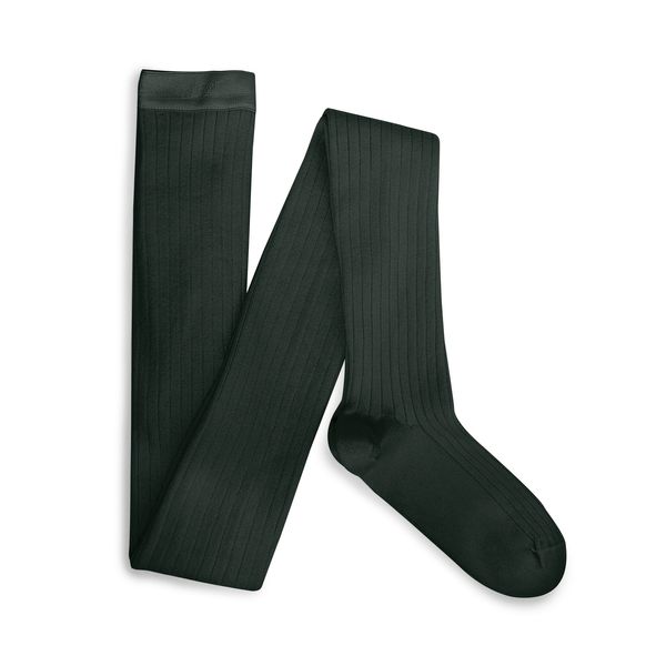 Céline - Collants à côtes - Vert Forêt