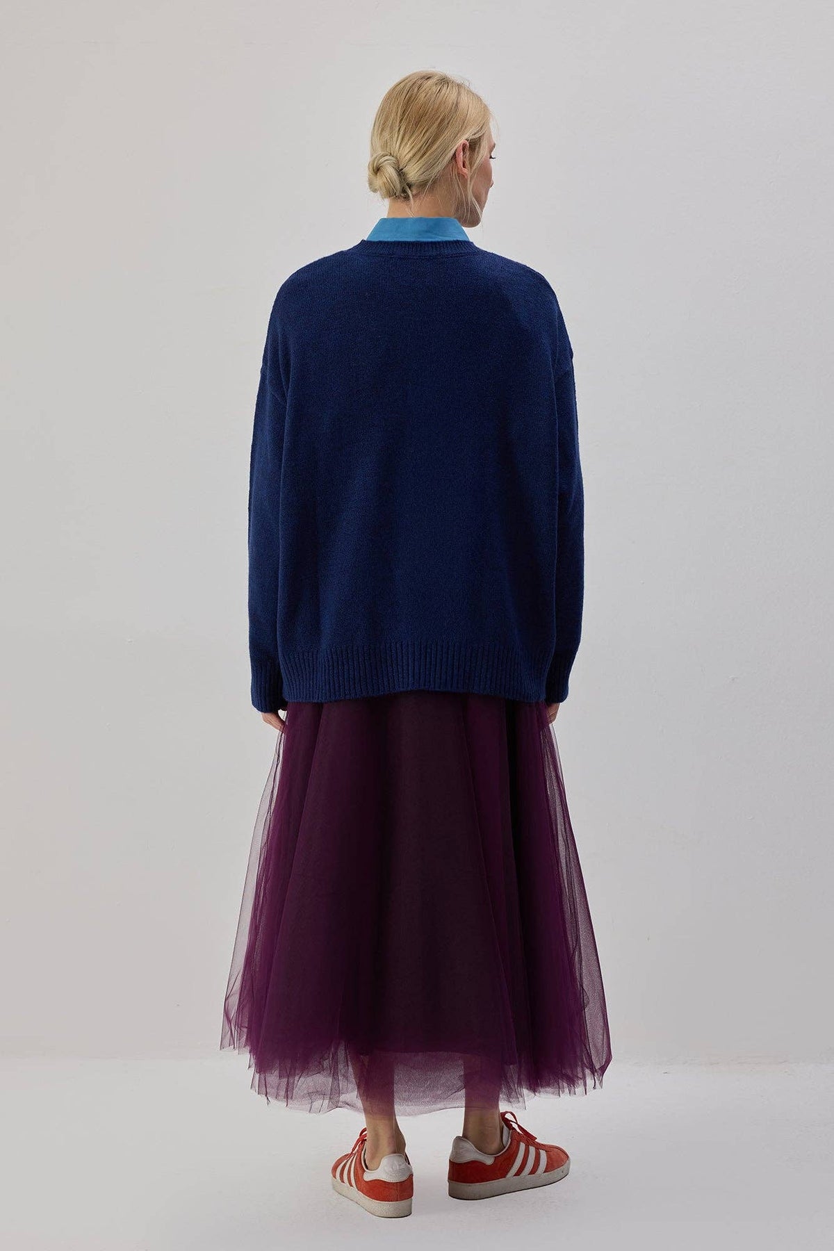 Gonna maxi in tulle a balze
