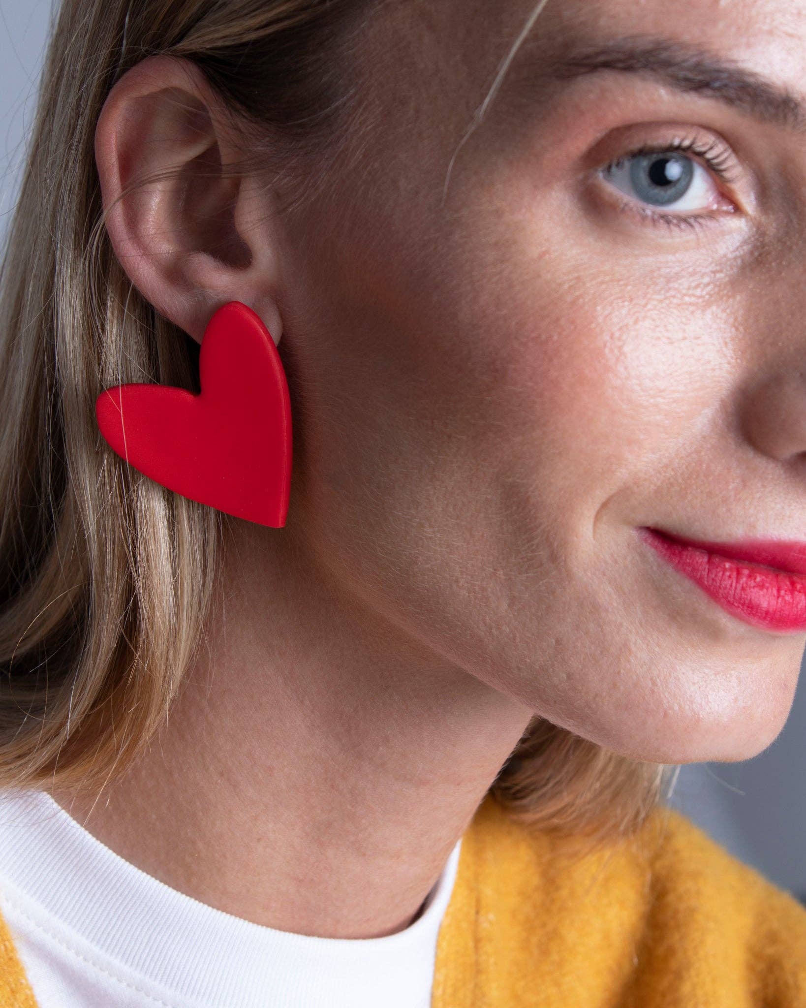 Orecchini a cuore rossi: Normale