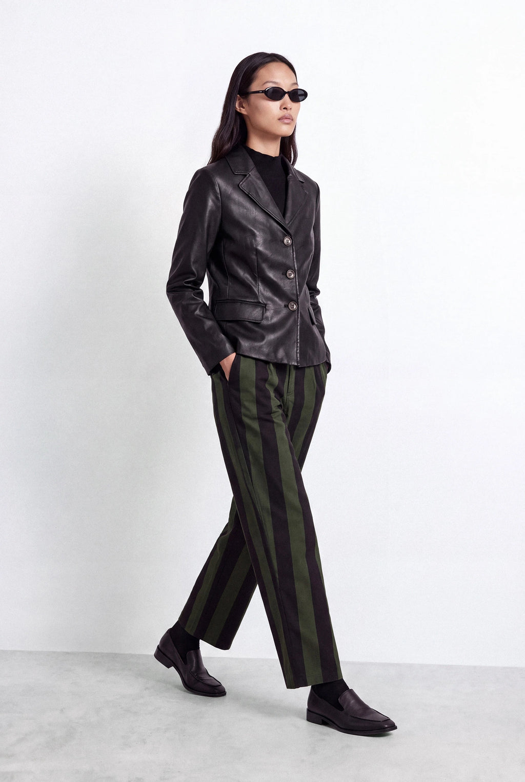 Pantaloni in Cotone a Righe