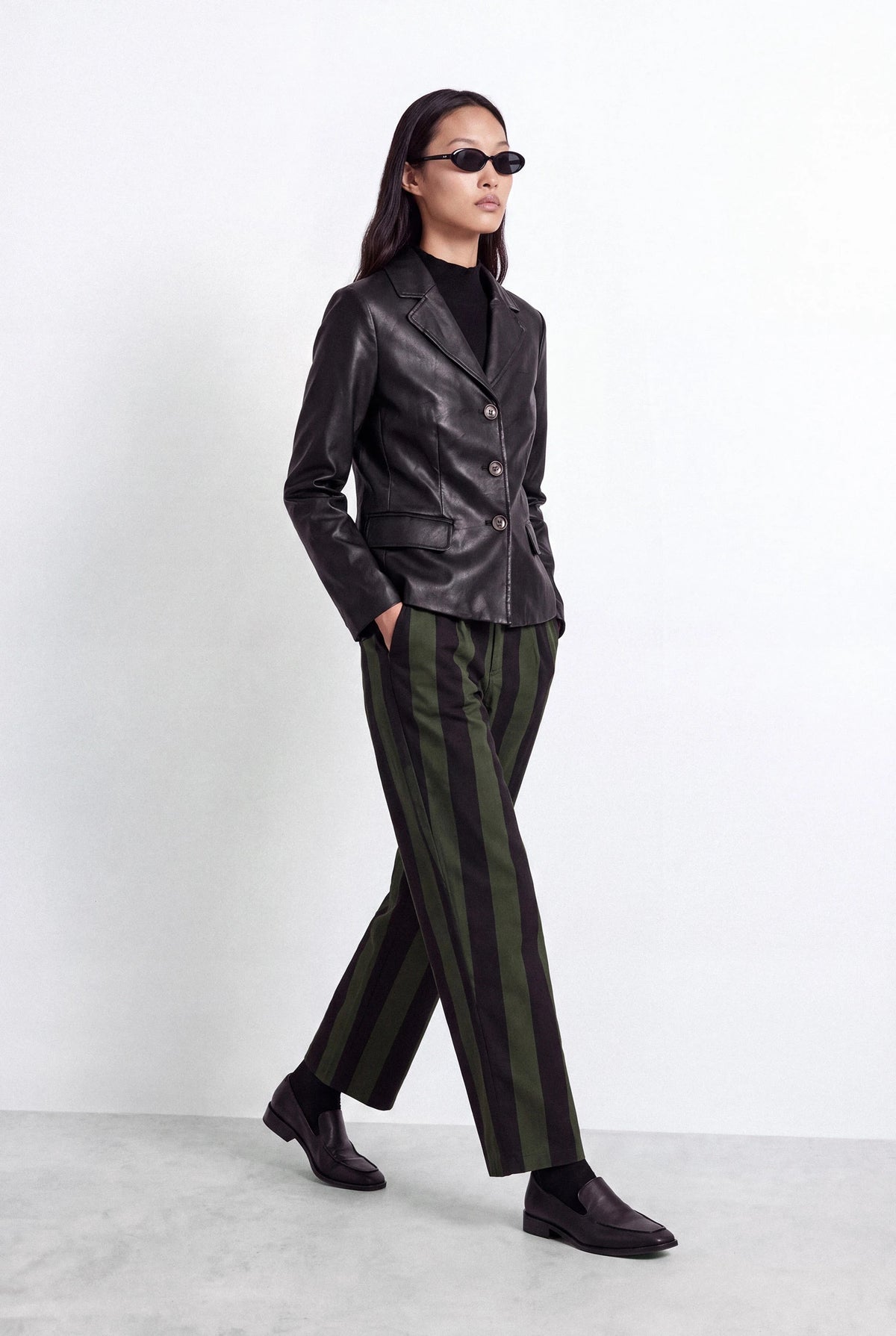 Pantaloni in Cotone a Righe
