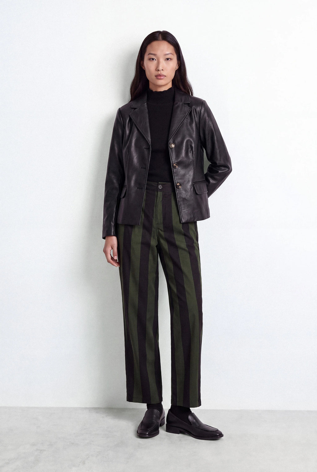 Pantaloni in Cotone a Righe