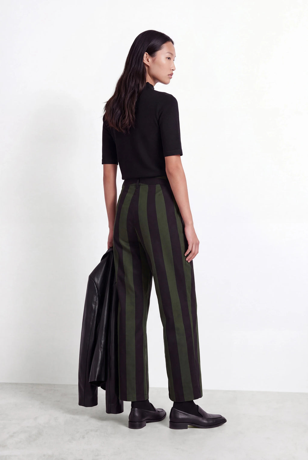 Pantaloni in Cotone a Righe