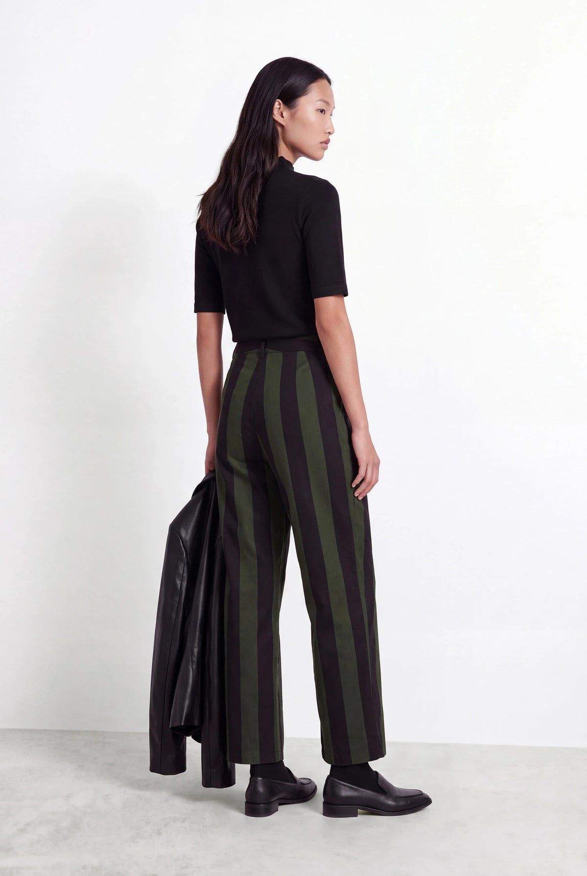 Pantaloni in Cotone a Righe