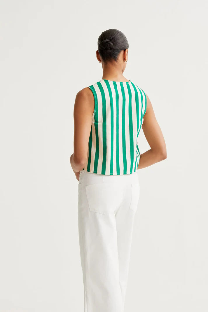 Green Stripes top