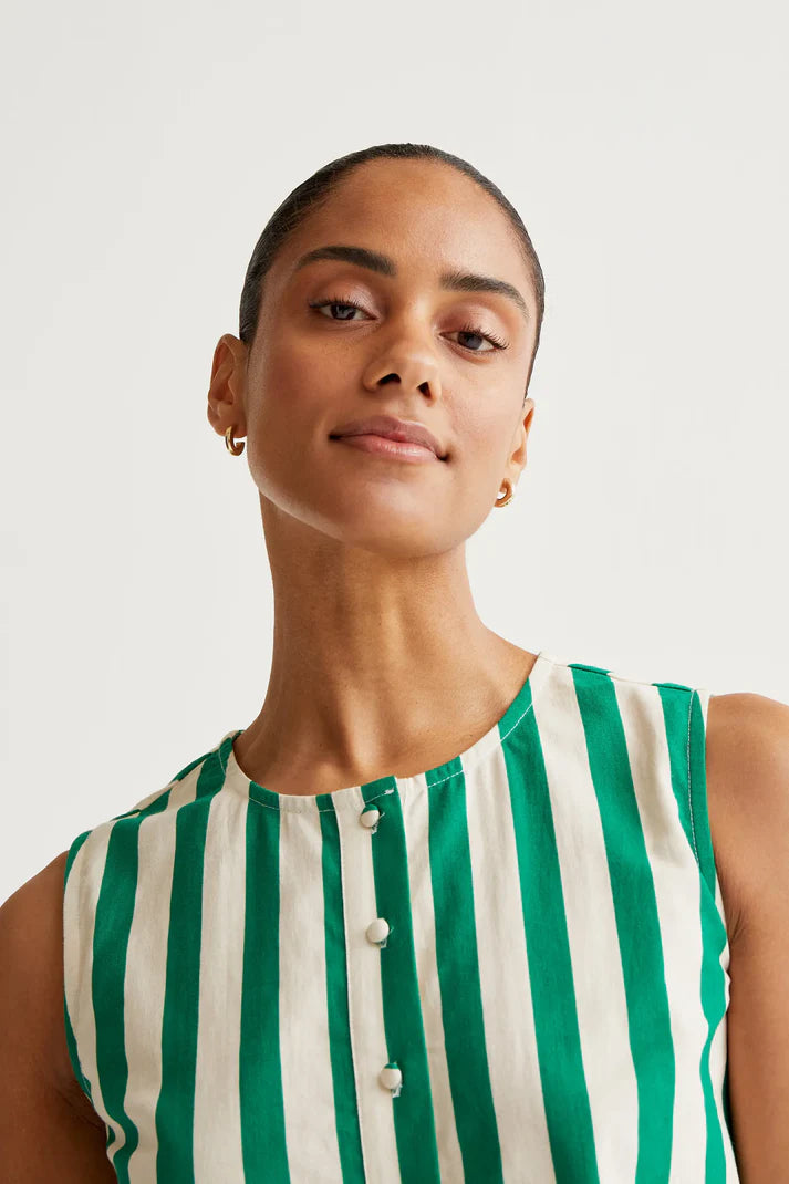 Green Stripes top