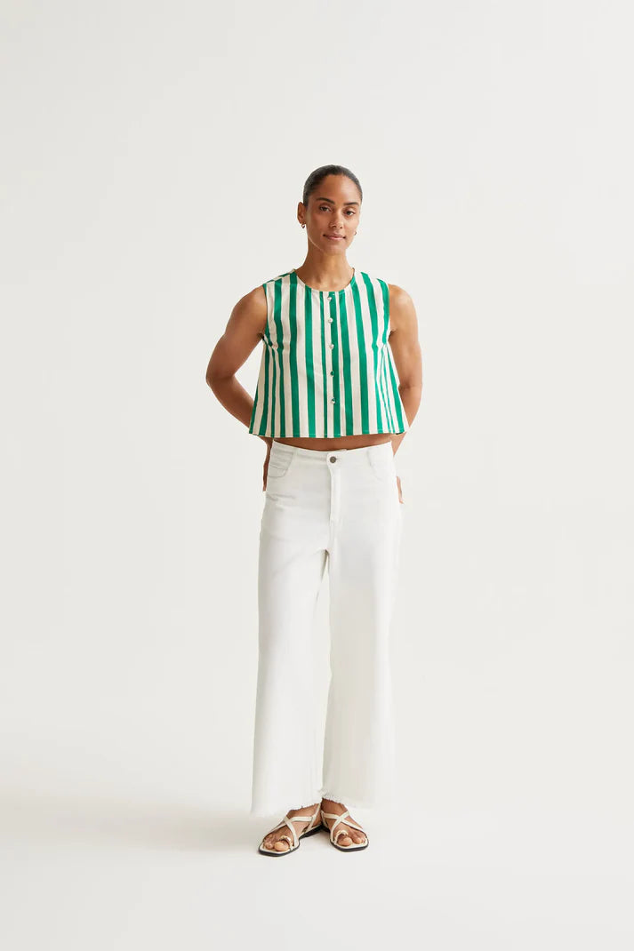 Green Stripes top