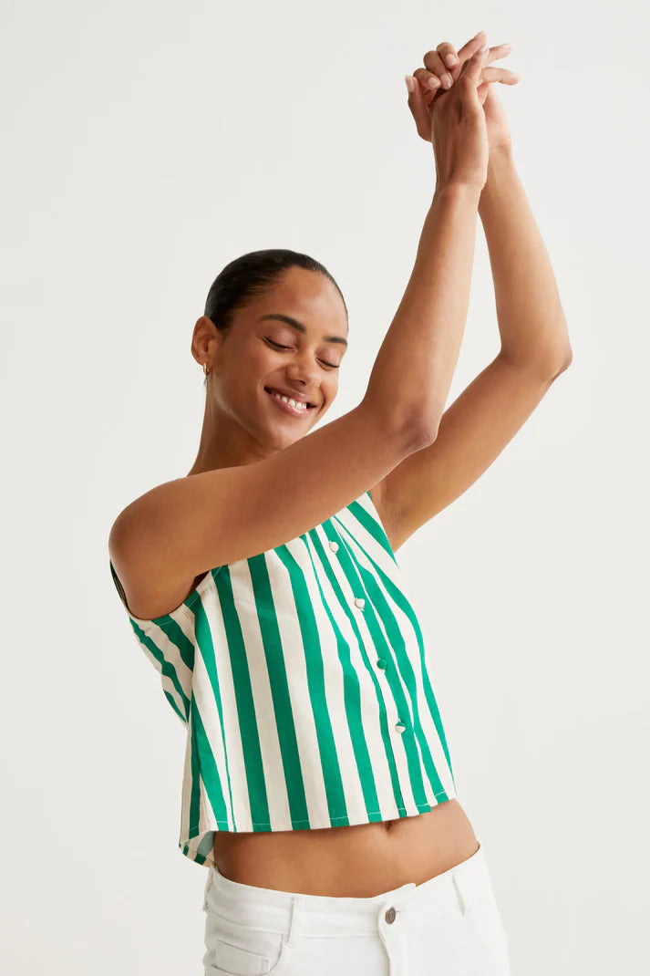 Green Stripes top