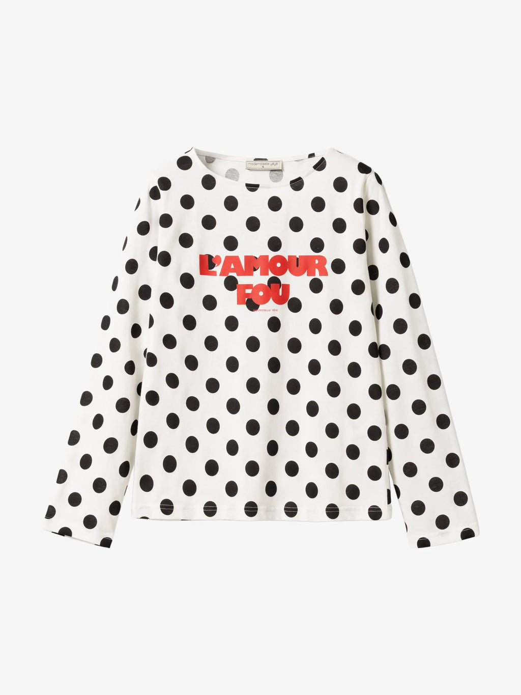 Maglia a maniche lunghe in cotone biologico con scollo a barchetta