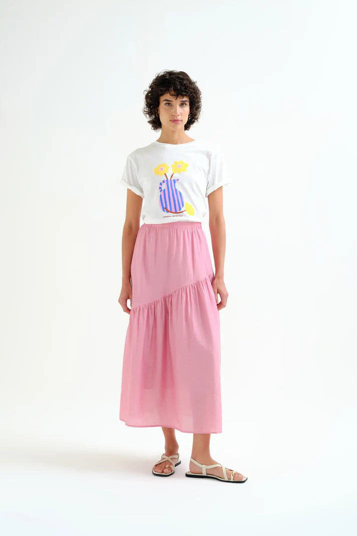T-shirt con stampa di vasi