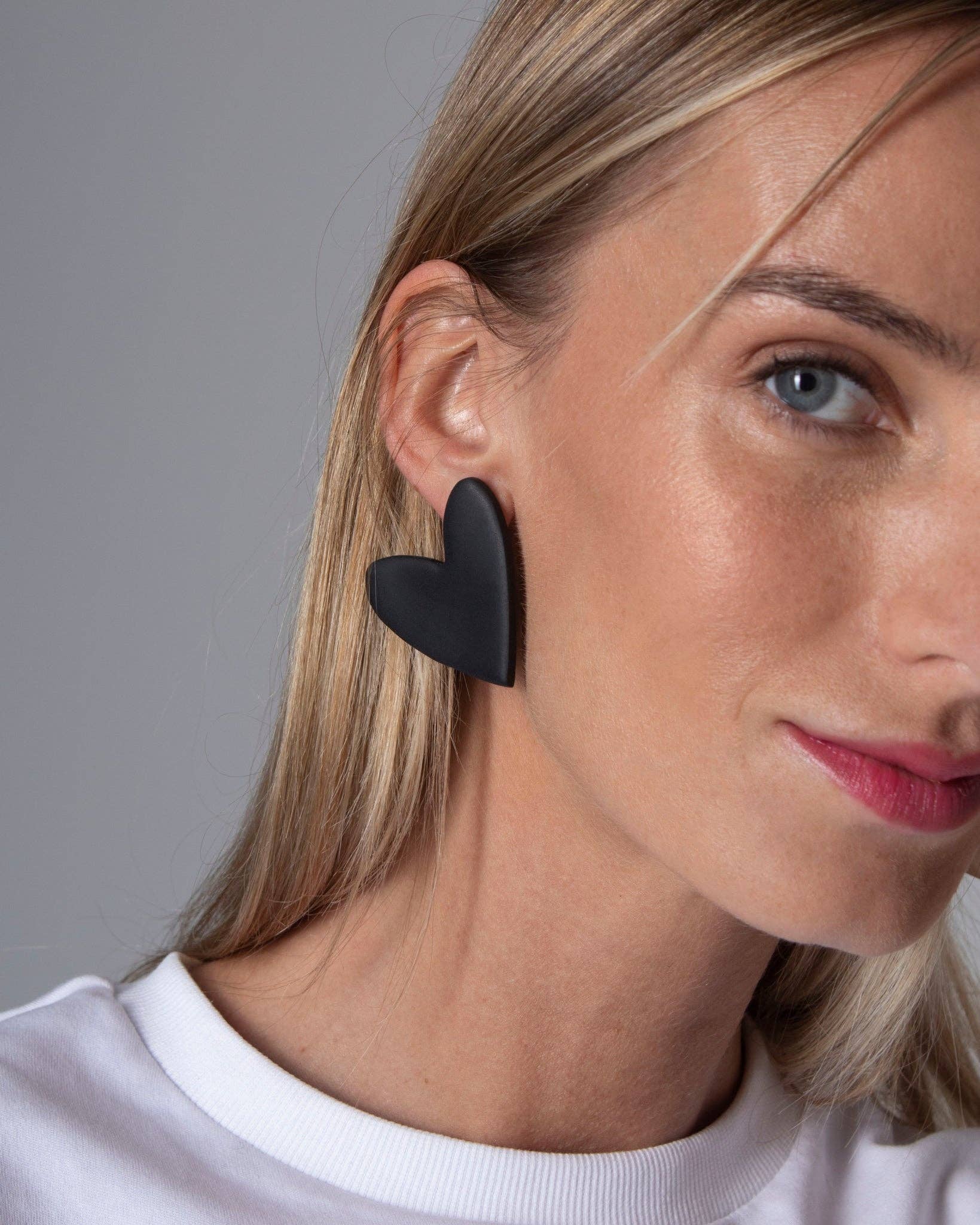 Orecchini Heart Black