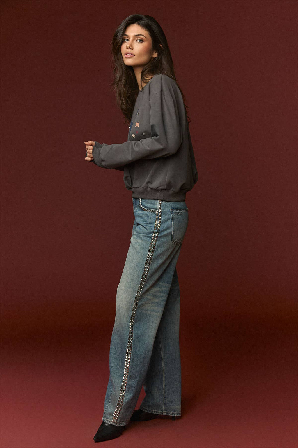 FELPA BLU KAT: Gris