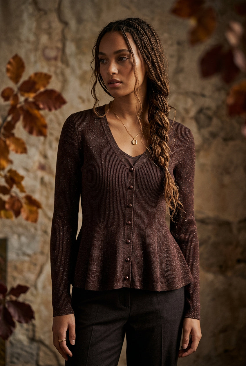 Sira Lurex Cardigan