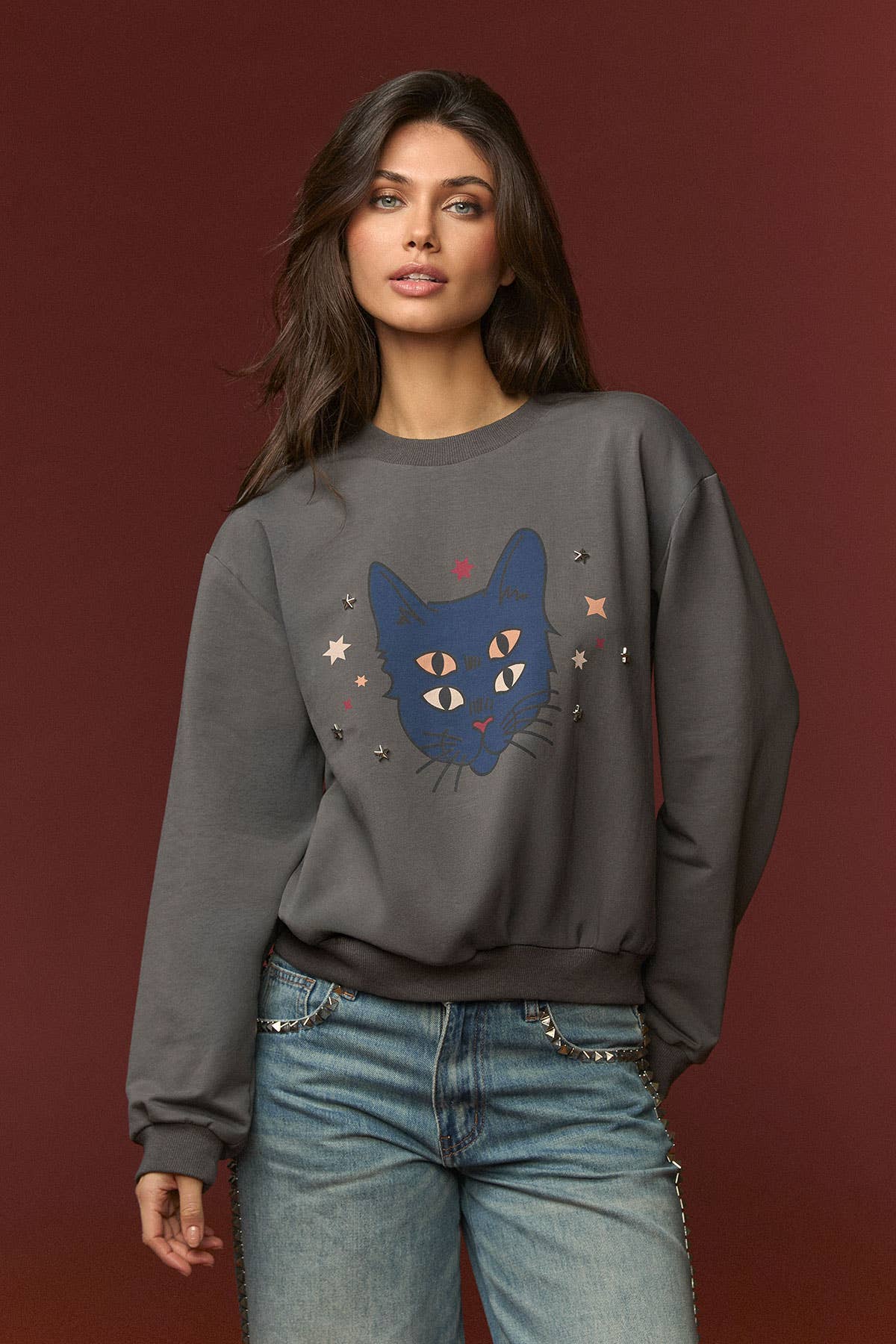 FELPA BLU KAT: Gris