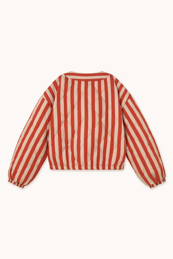 V NECK STRIPED JACKET
