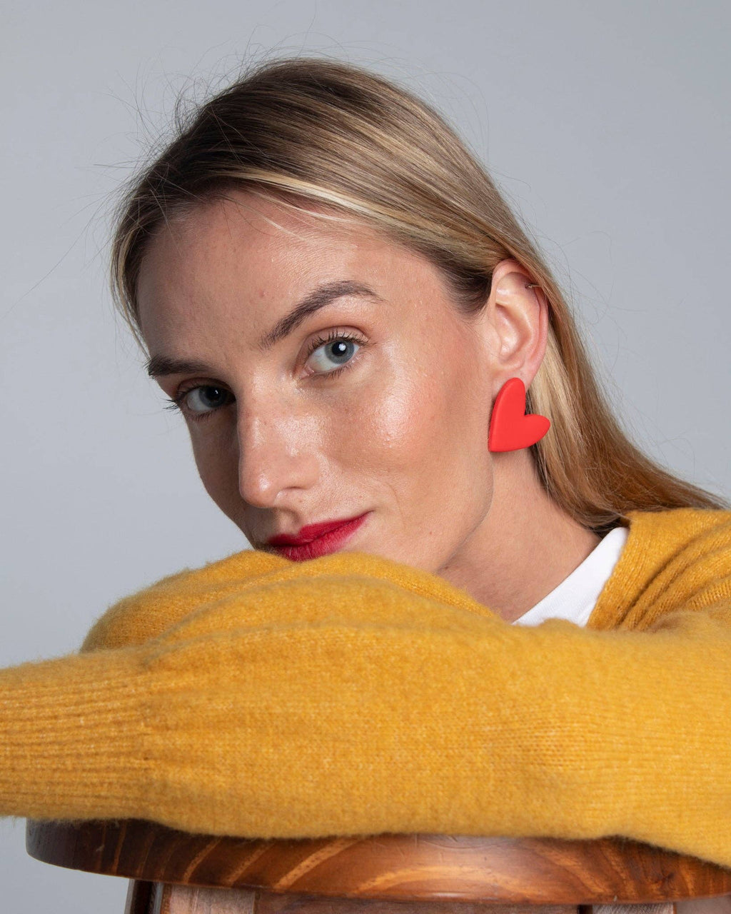 Orecchini a cuore rossi: Normale