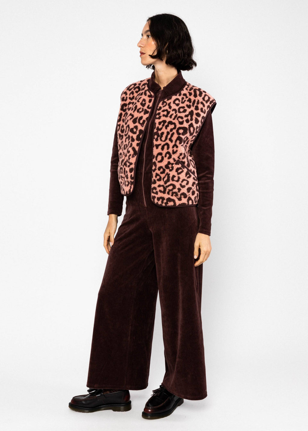 Leopard Rose Vest