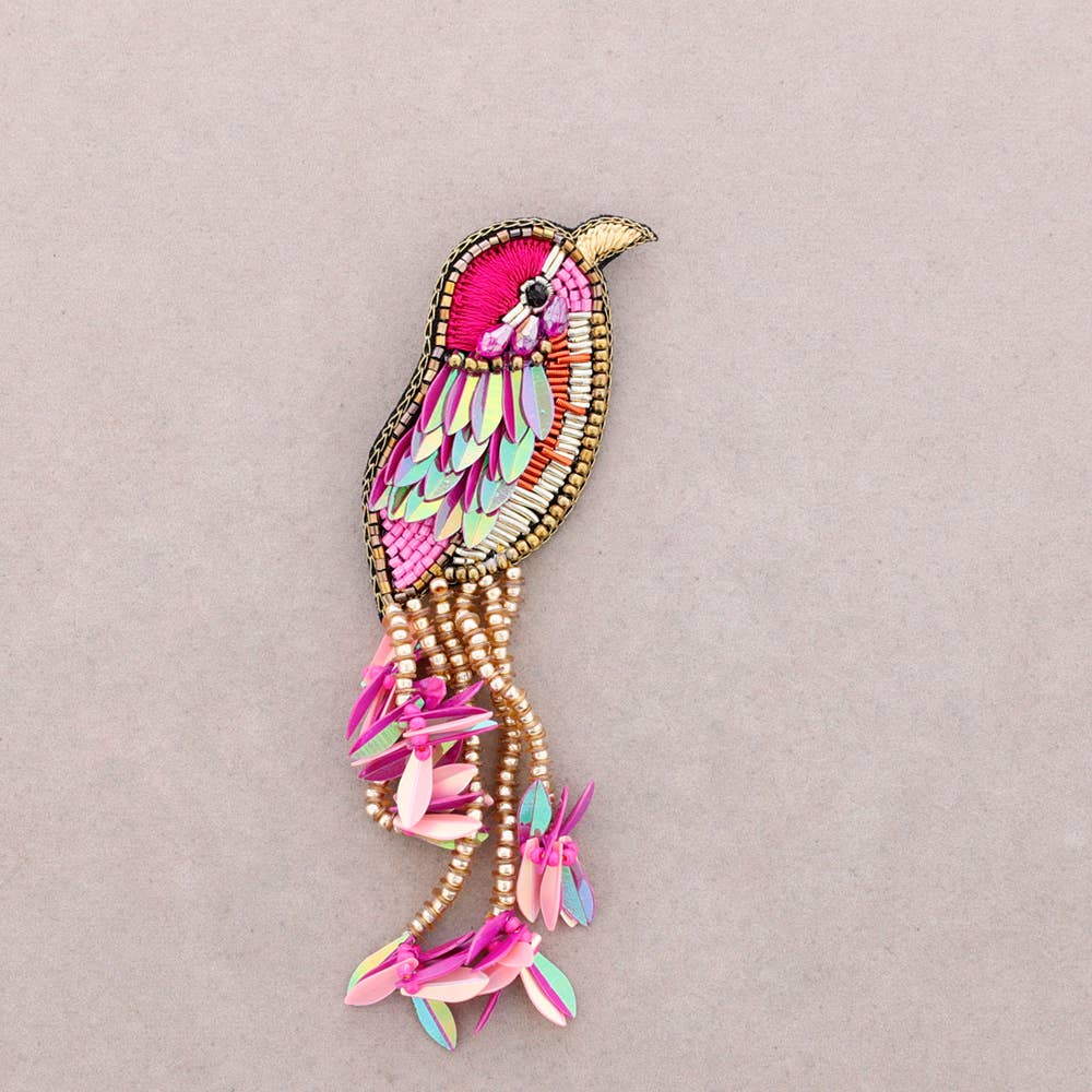 Spilla Colibrì: Fucsia