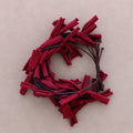 Bracciale Macramè Multi Fili Frange Tessuto: Bordeaux