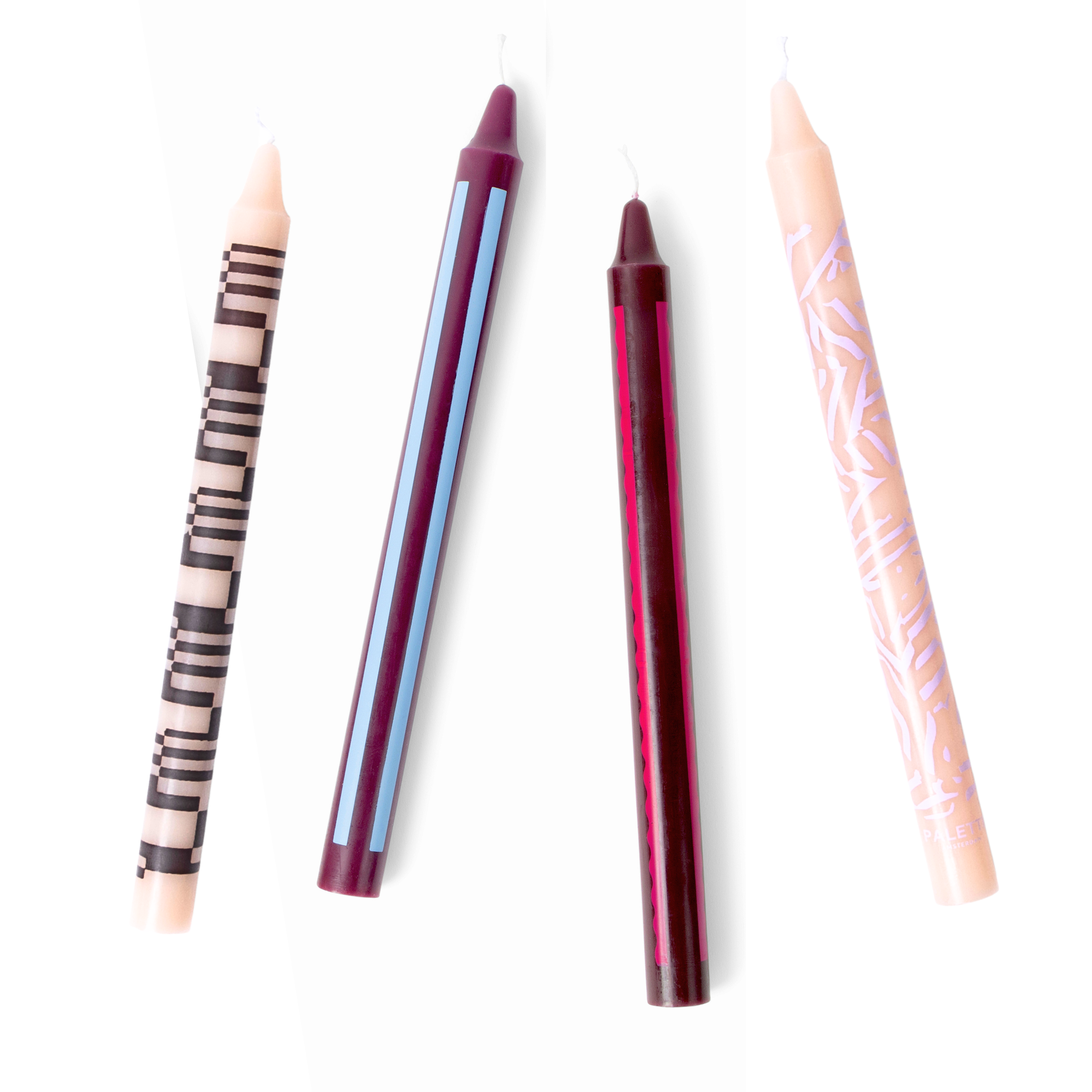 Candele da tavola di design - Set di 4 - Maroon Room