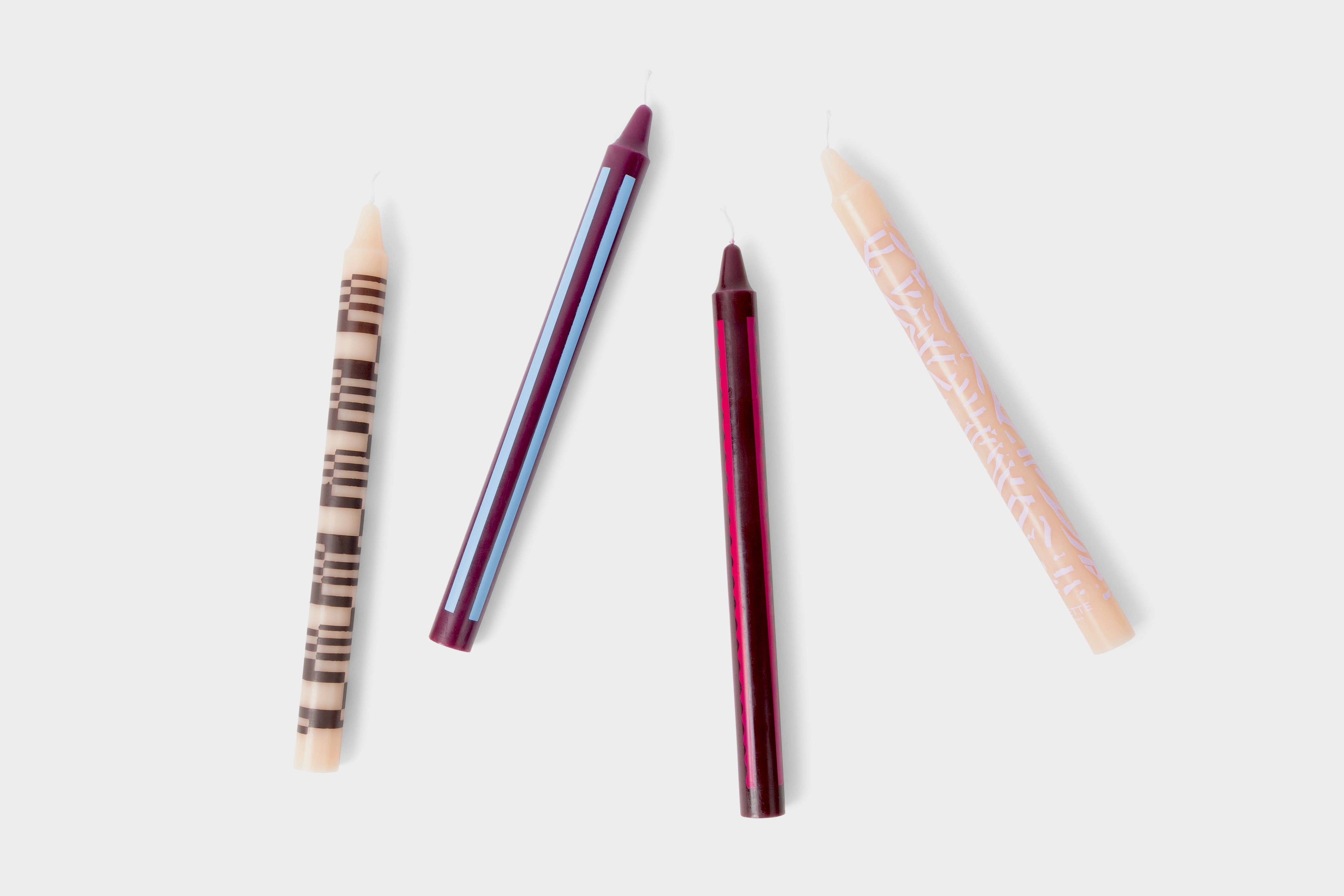 Candele da tavola di design - Set di 4 - Maroon Room