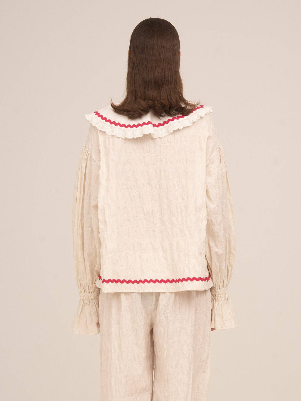 Blusa Pigiama Crema Offduty