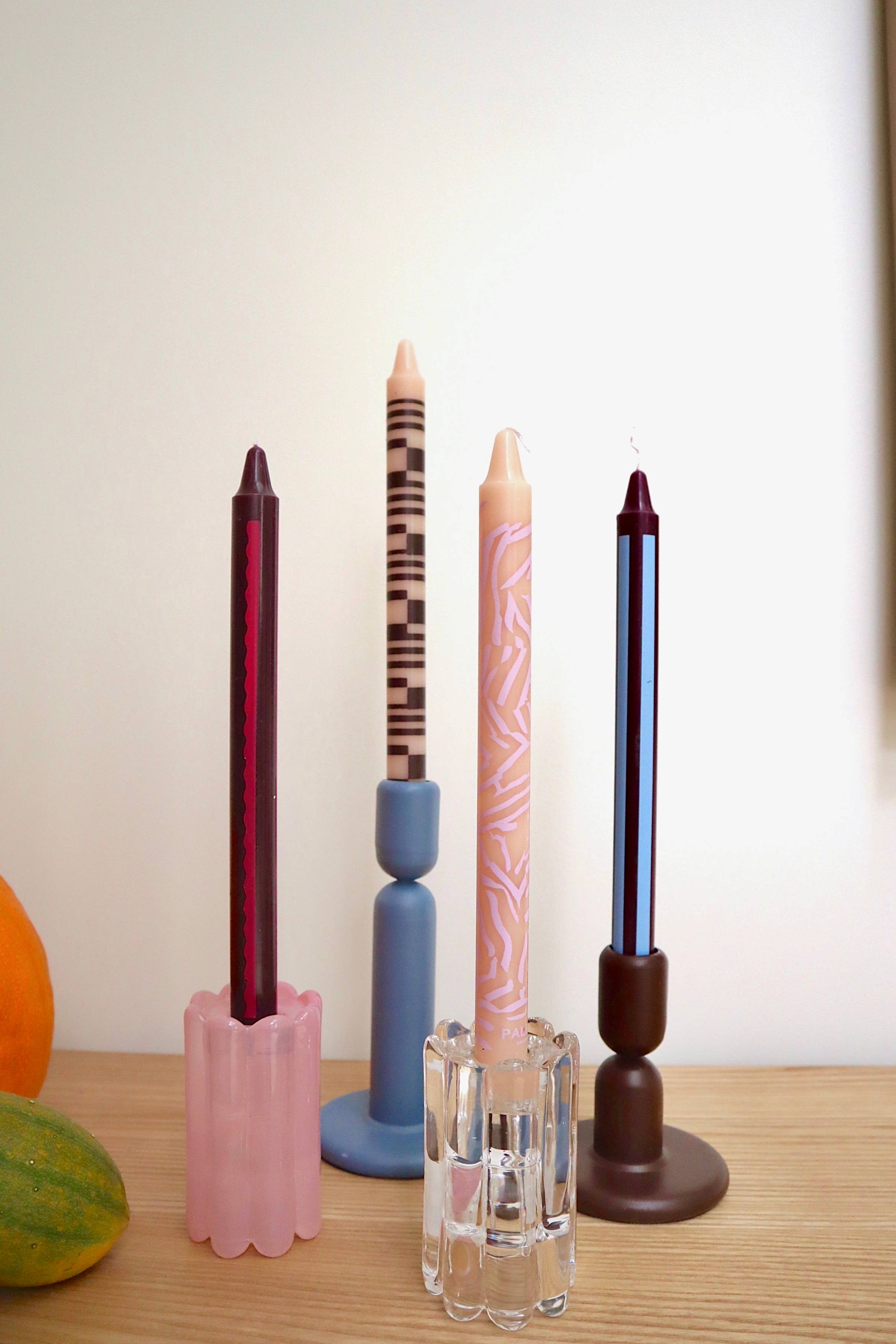 Candele da tavola di design - Set di 4 - Maroon Room