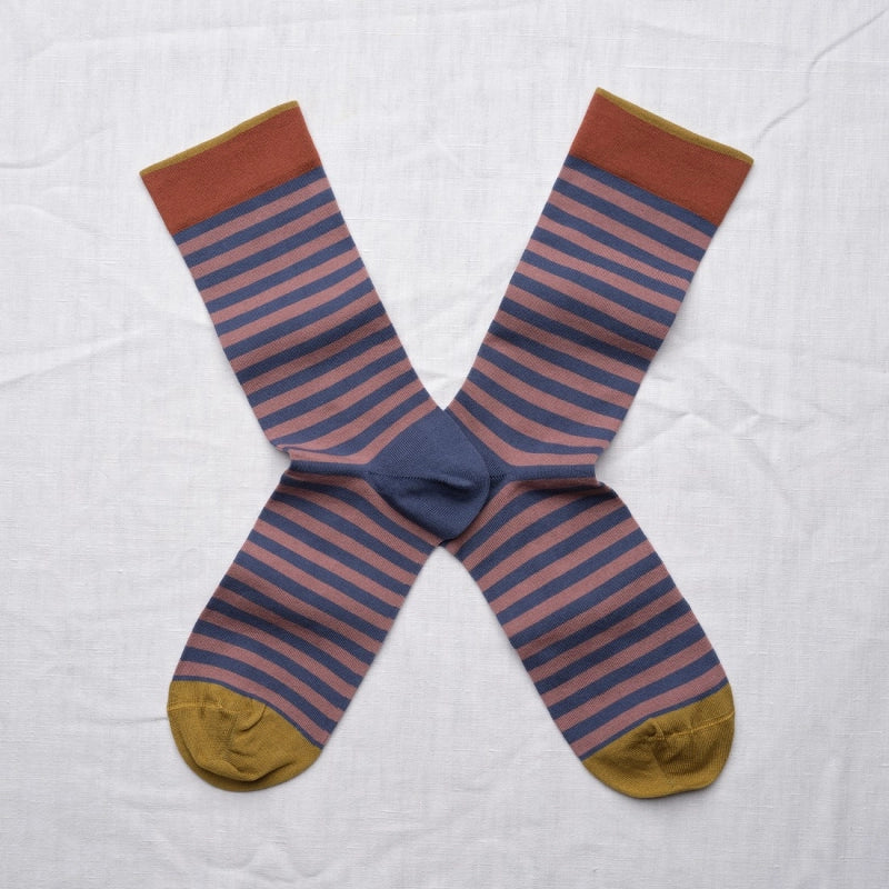 Grape Striped Sock B02-01