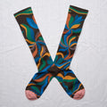 Knee-High Abstract Floral BR9-01