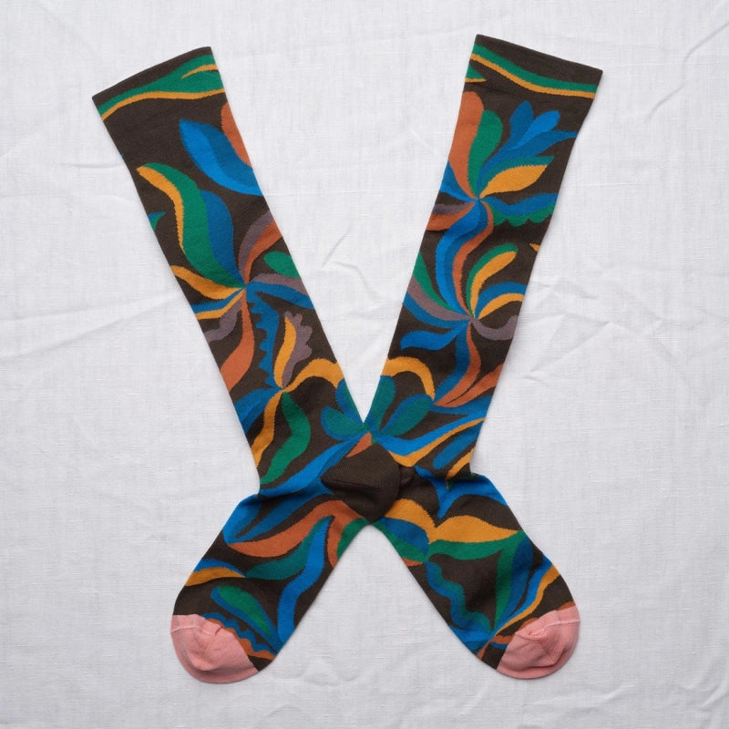 Knee-High Abstract Floral BR9-01