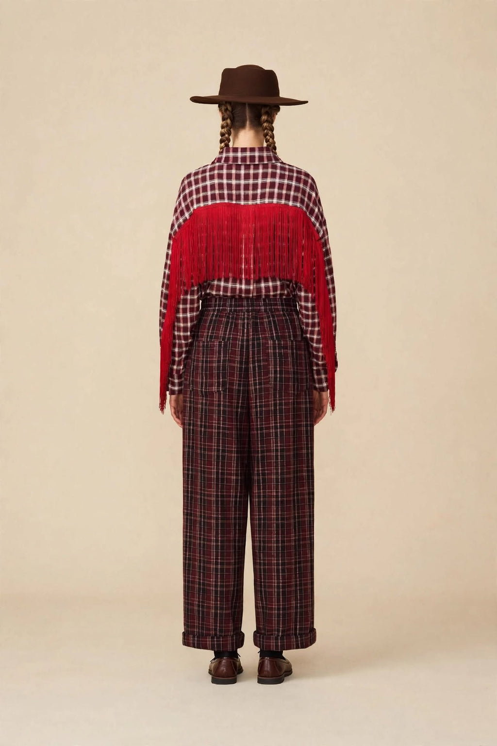 Camicia quadri con frange