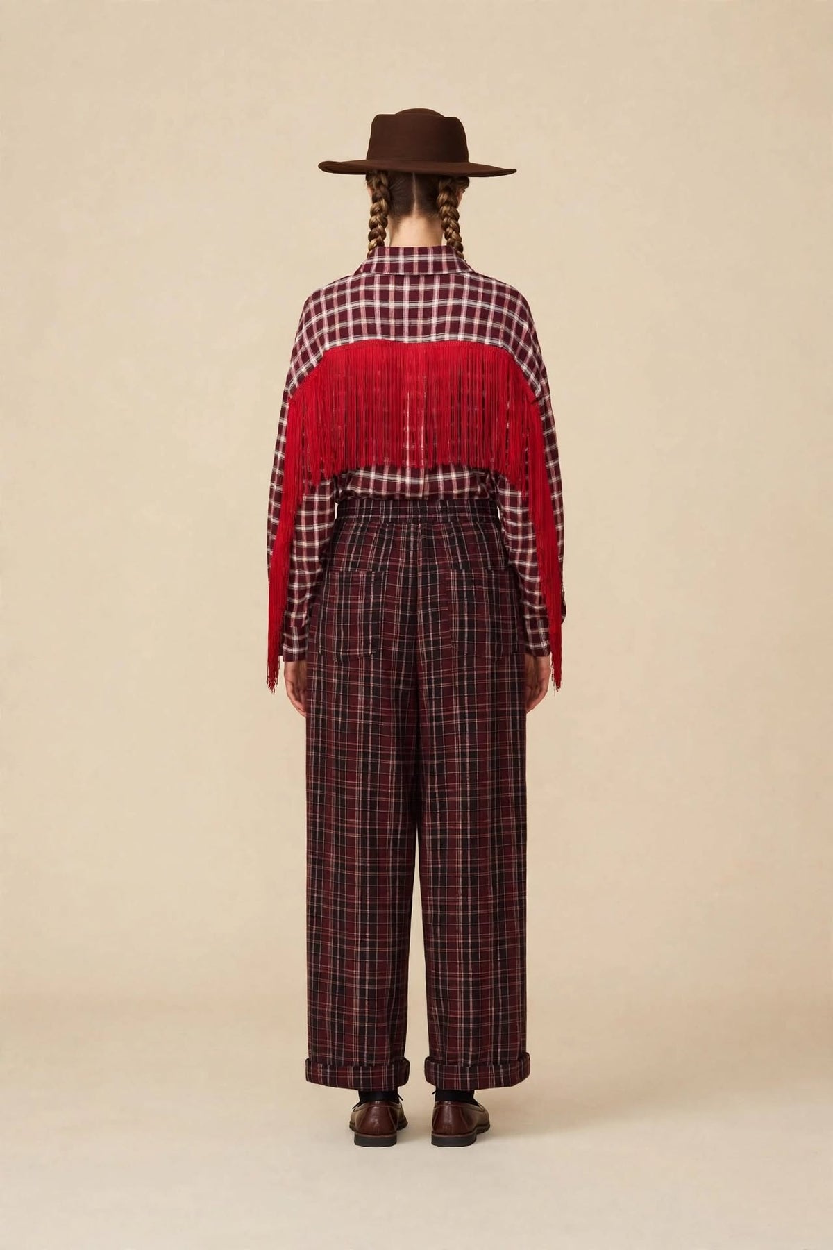 Camicia quadri con frange