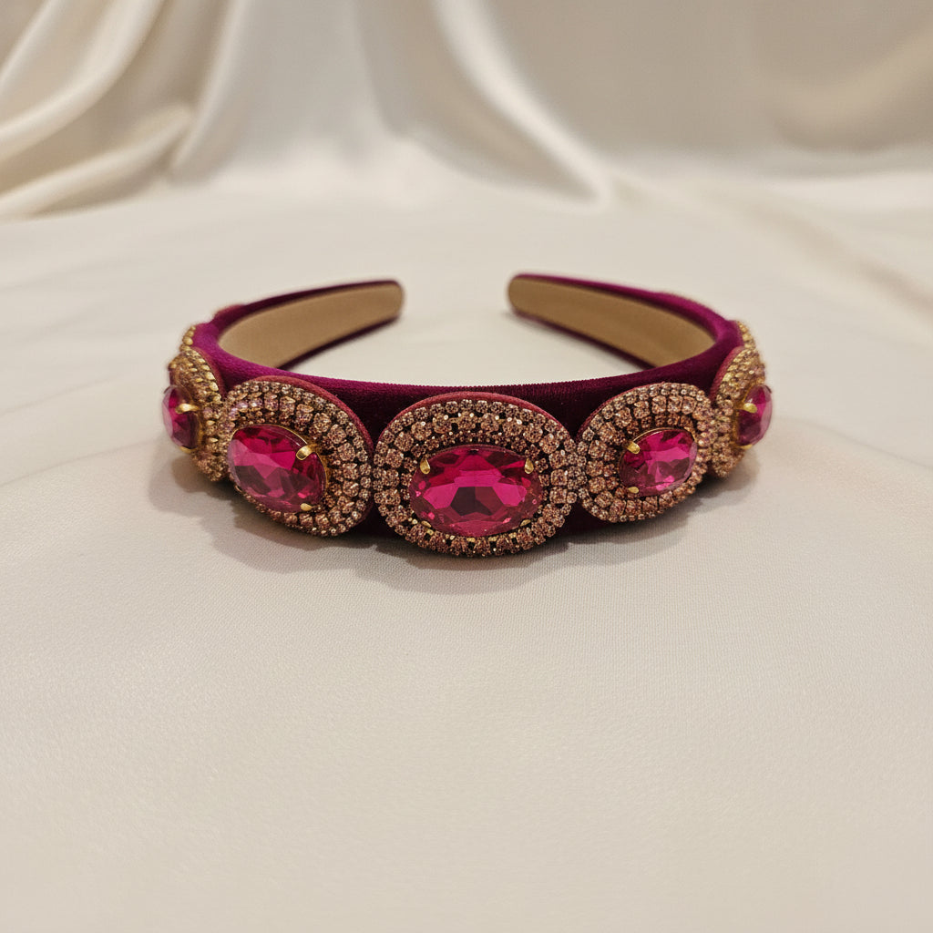 Cerchietto scintillante color magenta