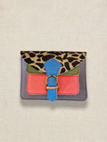 Soruka Mini Crossbody Patchwork Pelle Riciclata - Animal Print + Blu Zaffiro