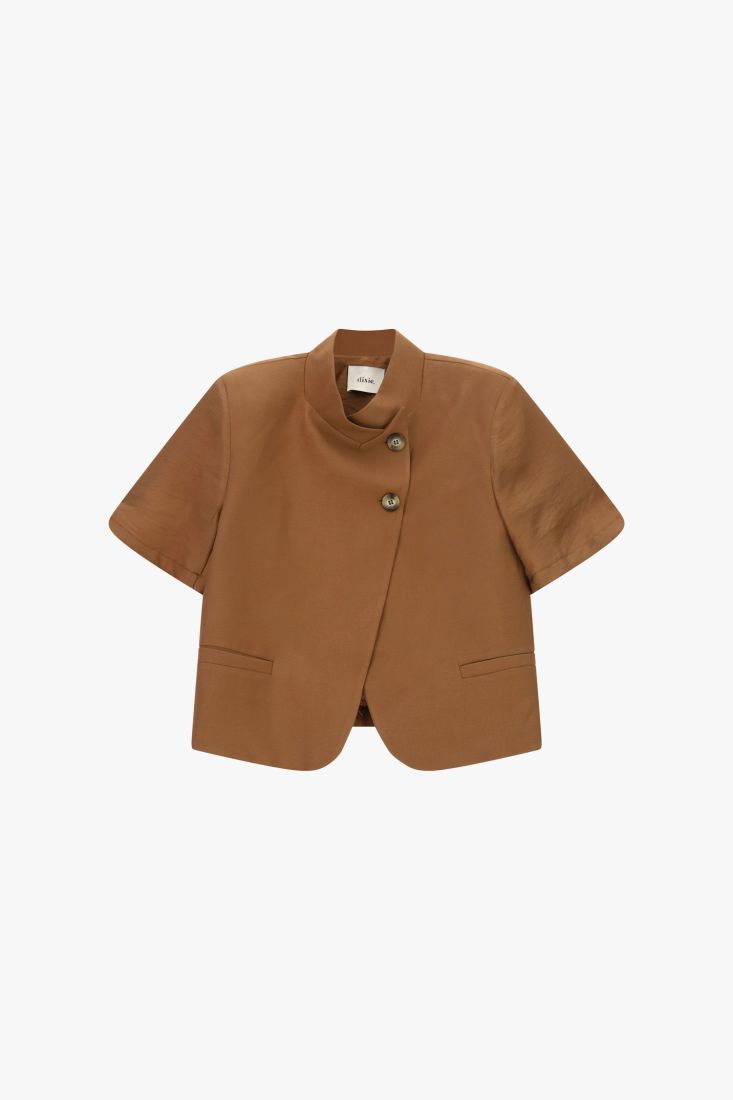Blazer corto doppio petto manica corta