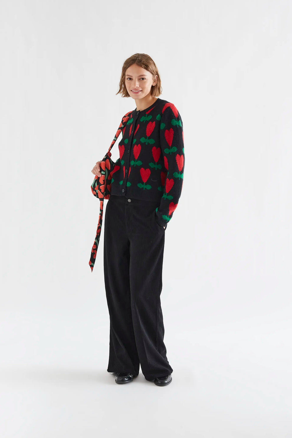 Cardigan con Stampa Ciclamino