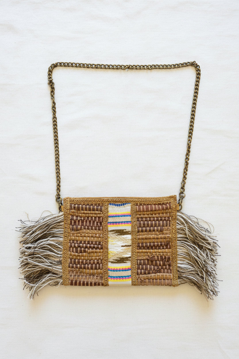 Pochette made in India senape