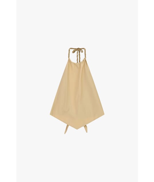 Top schiena scoperta beige