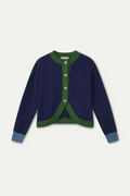 Cardigan in maglia bicolore .